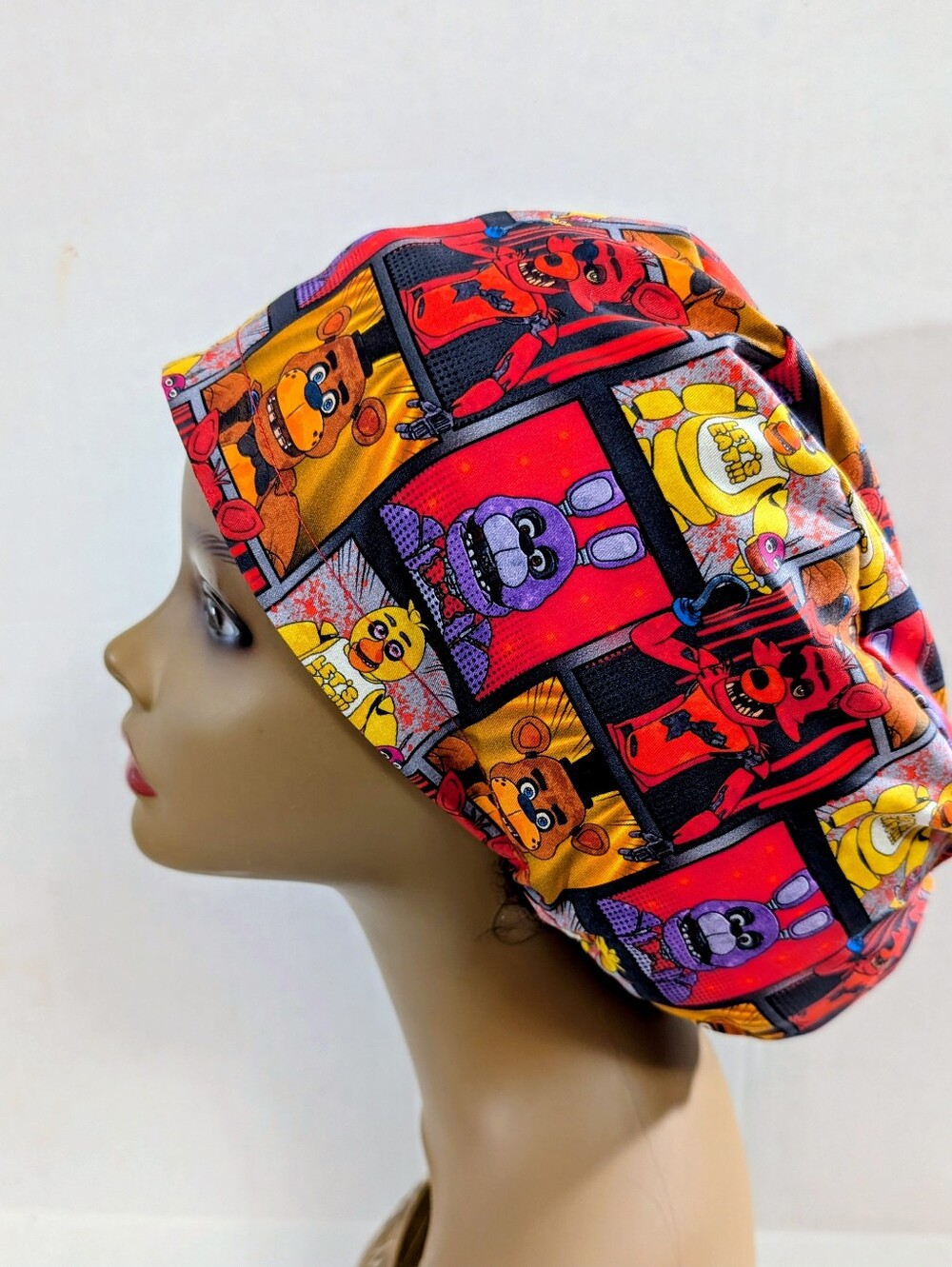 FNAF, Euro Style Scrub Cap, Scrub Cap, Chemo Hat